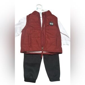 Aeropostale Baby Red Vest with Black Pants